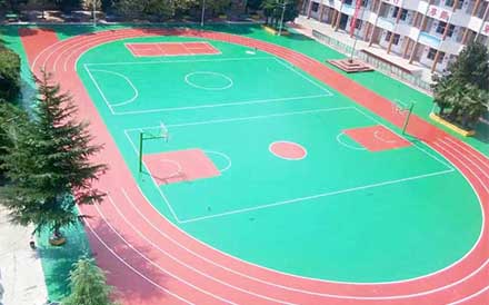 河南洛陽嵩縣 硅PU跑道、球場